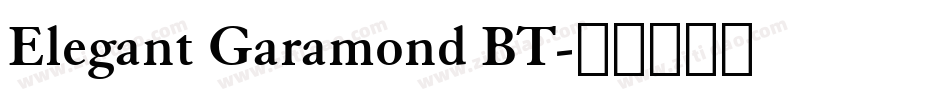 Elegant Garamond BT字体转换